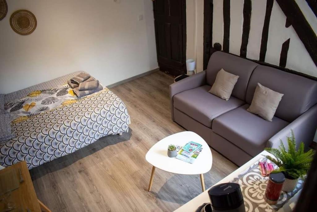 Studio Charmant Confortable Tv Centre Ville Louviers Bagian luar foto