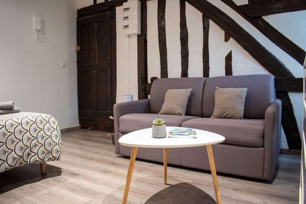 Studio Charmant Confortable Tv Centre Ville Louviers Bagian luar foto